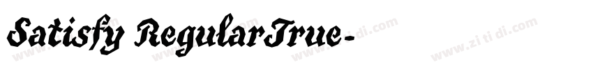 Satisfy RegularTrue字体转换
